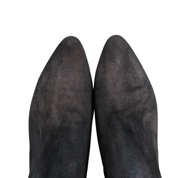 Aquatalia Shoes Womens 8 Booties Franca Ankle Boot Leather Almond Toe Black Zip - Picture 9 of 15